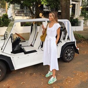 La Ligne Allie White Midi Dress size small